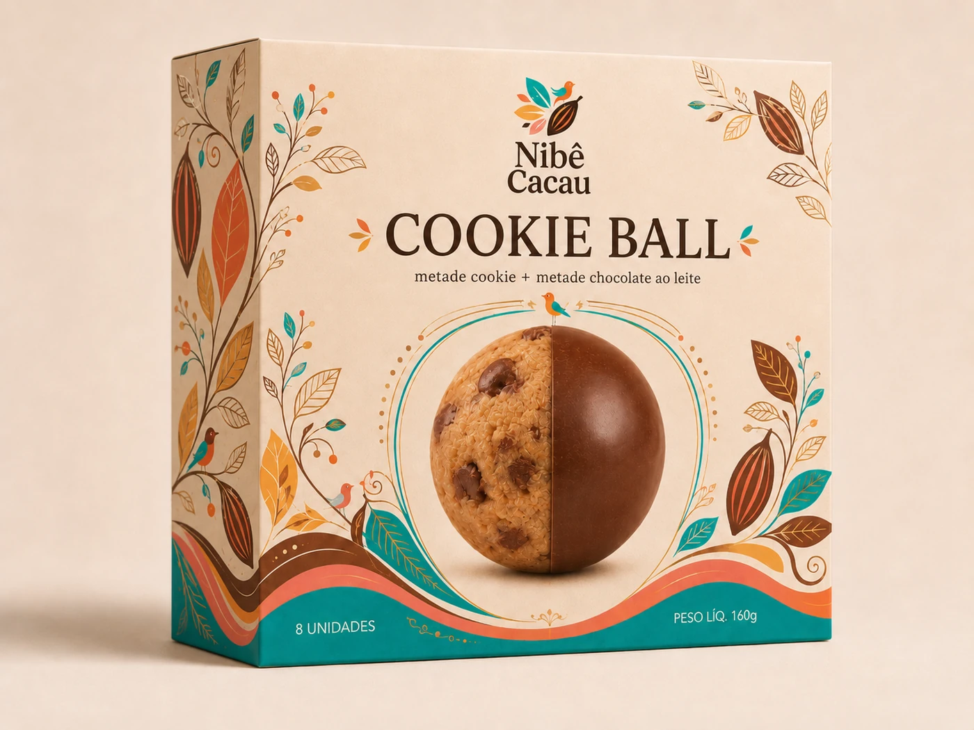 Embalagem Cookie Ball Nibê Cacau